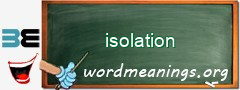 WordMeaning blackboard for isolation